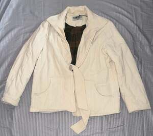 Komodo Keneila Coat Organic Cotton Corduroy Winter White Size M